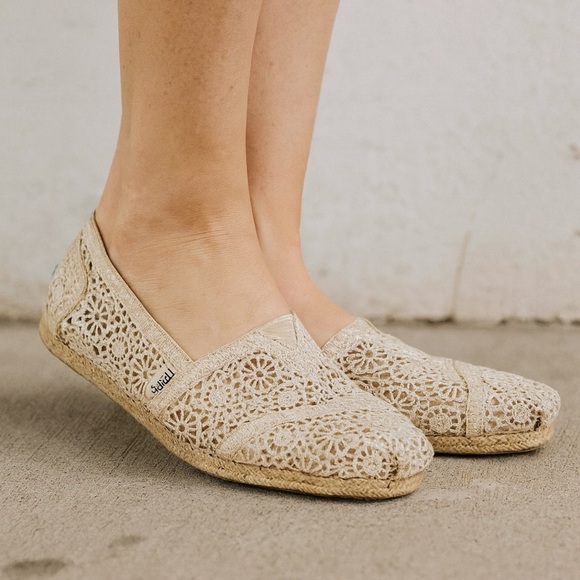 Toms Shoes - Toms Cream Perforated Flats for Elegant Comfort